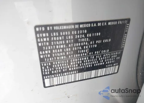 2018 Volkswagen Tiguan 2.0T Se/2.0T Sel from USA, damaged, VIN 3VV2B7AX2JM039051